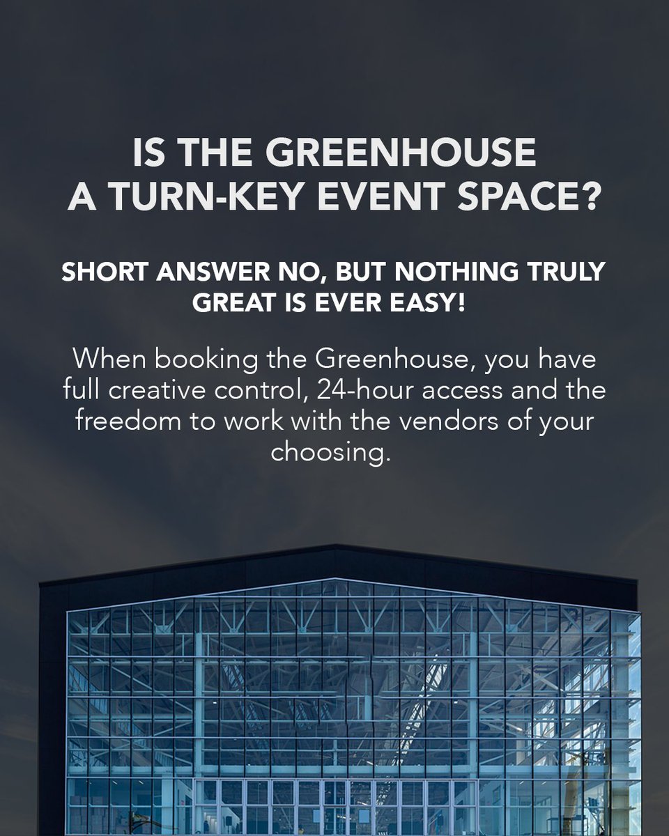 With full creative control, 24/7 access, and the flexibility to work with your preferred vendors, every event is built from the ground up to match your needs. 

#DuggalGreenhouse #EventPlanning