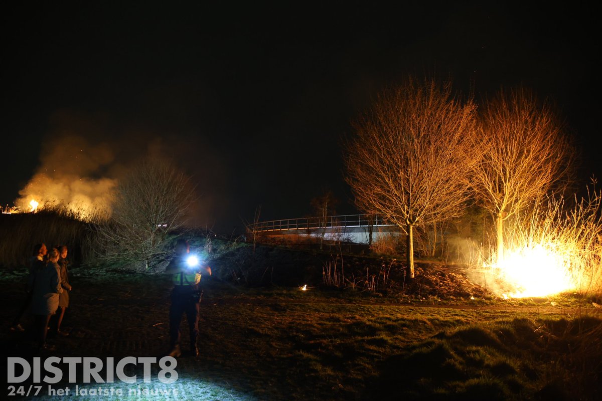 Opnieuw bermbrand op de Noordhoornseweg in Den Hoorn