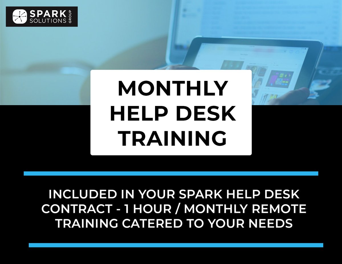 Spark_Success's tweet photo. New manager? Recurring issue? Outdated menu mods?  

💡No problem, schedule a Help Desk training! 💡

Included in your monthly Help Desk contract is an hour of remote, customized training on whatever you need. Knowledge is power! Call to schedule a training today! 801-486-2151 https://t.co/c9CQDcoSv1