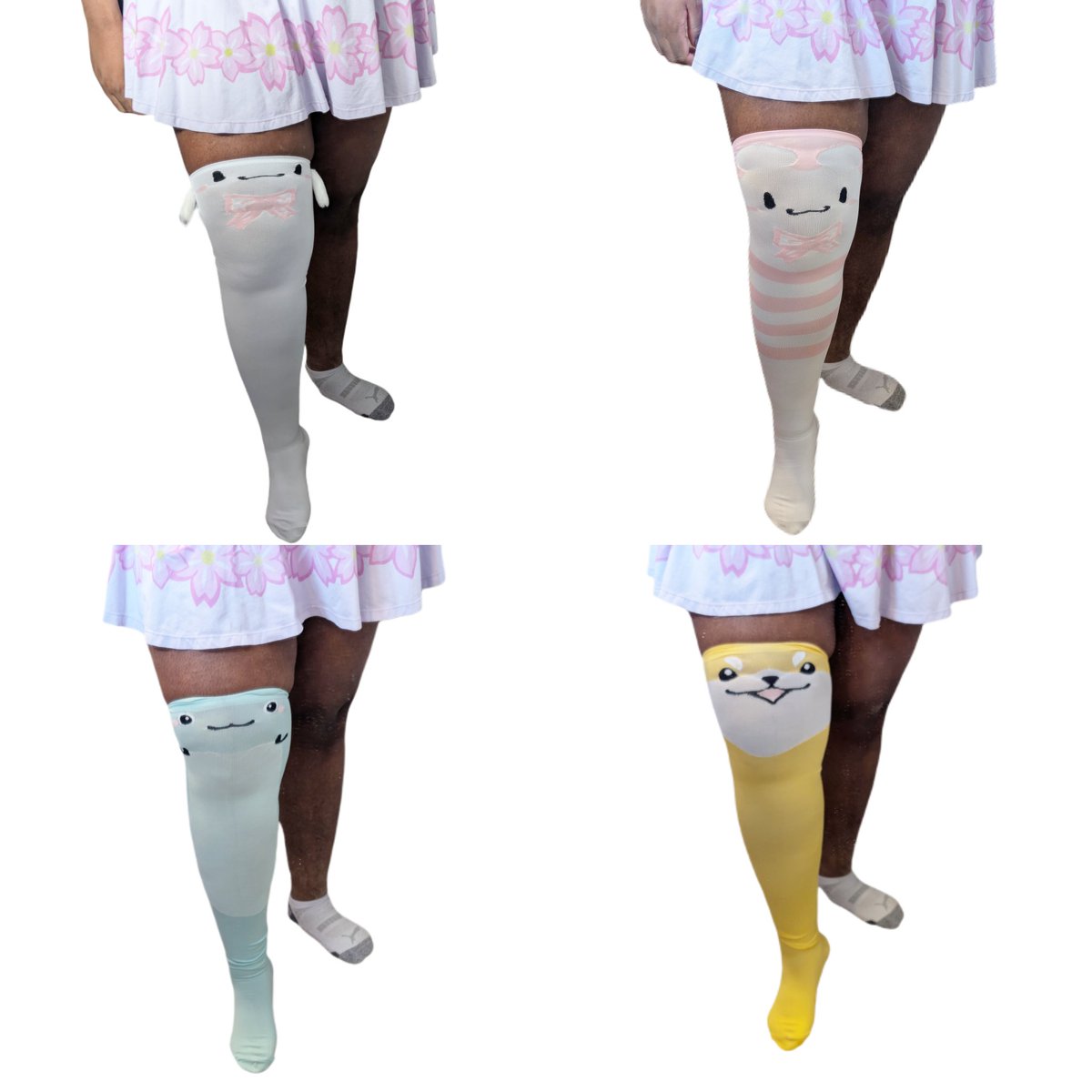 Here's the 1st samples of the new compression socks that are currently up for pre-order!! I'm wearing the XXL size. It will be adjusted to improve the cuff so it will stay on and look better.

Which sock is your favorite?

Store details below!