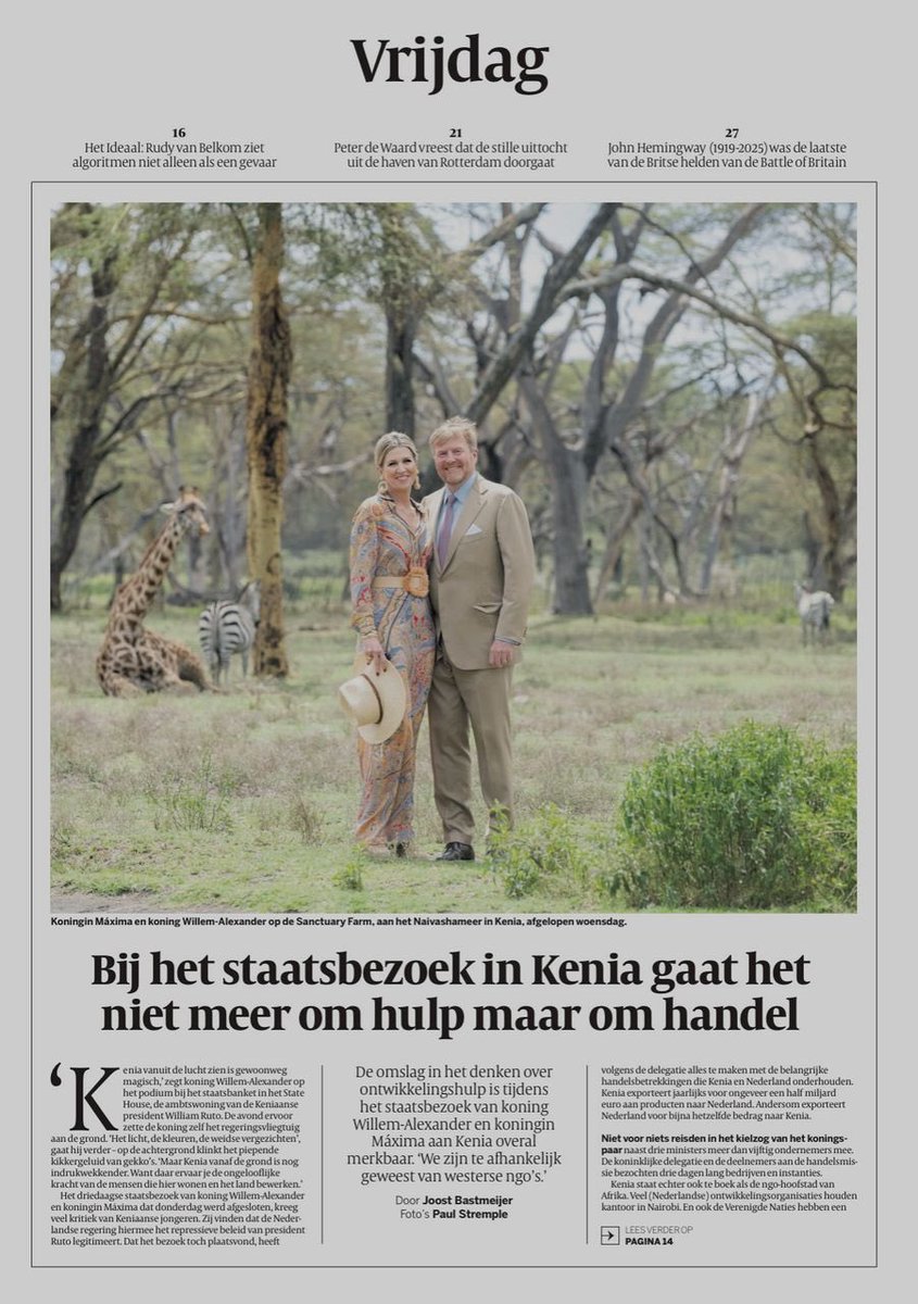 paulstremple's tweet photo. Scored an international cover shooting for de Volkskrant, covering the Dutch royal visit to Kenya—on newsstands now in the Netherlands. 

Super fun to work with @joostbastmeijer, who wrote a  great piece—check it out! https://t.co/je5eQE3Am1