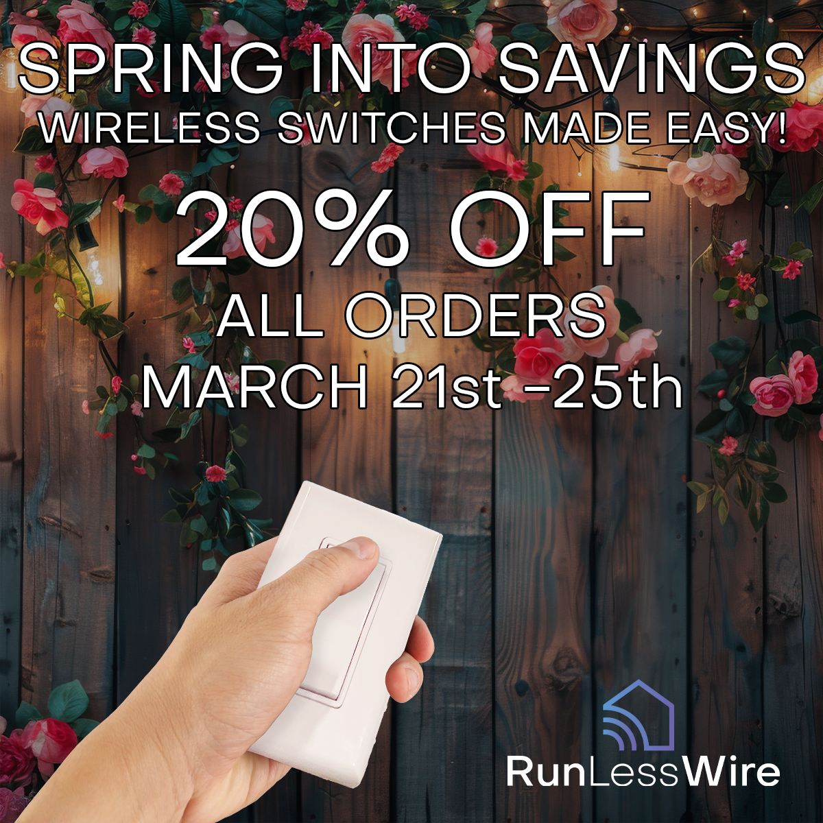 RunLessWire's tweet image. Spring Savings - Don&apos;t miss out! Shop now at runlesswire.com