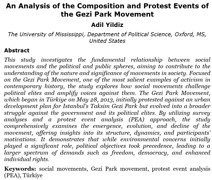 YildizPhD's tweet photo. Amid ongoing anti-government protests in Türkiye, echoing the 2013 Gezi Park Movement, my analysis, conducted some time ago, offers practical insights into the country’s political landscape and social opposition potential. https://t.co/zeOgtgsEs2 https://t.co/5XuO4y7PGF