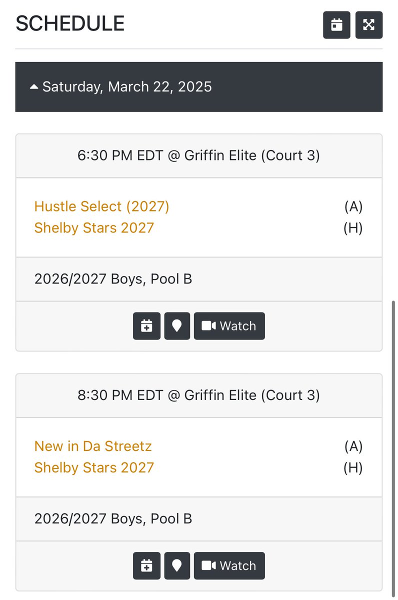 Shelby Stars 2027 (@shelbystarsky) on Twitter photo Big weekend ahead! Playing 2026/2027 division in Hustlemania 3 at Griffin Elite Facilities. Roster for this weekend and schedule!
PG - <a href="/McintyreJa8378/">Jackson McIntyre</a>
SG/SF - <a href="/RhodesGunnar/">Gunnar_Rhodes</a>
SG/PG - <a href="/CooperHolland09/">Cooper Holland</a>
C/PF - <a href="/NoahBridge81554/">Noah Bridge</a>
C - <a href="/ben_cottongim/">Ben cottongim</a>
SG- <a href="/Cad3ngaither/">Caden Gaither</a>
SG- <a href="/DarnellCham32/">Darnell Chambers</a> Big weekend ahead! Playing 2026/2027 division in Hustlemania 3 at Griffin Elite Facilities. Roster for this weekend and schedule!
PG - <a href="/McintyreJa8378/">Jackson McIntyre</a>
SG/SF - <a href="/RhodesGunnar/">Gunnar_Rhodes</a>
SG/PG - <a href="/CooperHolland09/">Cooper Holland</a>
C/PF - <a href="/NoahBridge81554/">Noah Bridge</a>
C - <a href="/ben_cottongim/">Ben cottongim</a>
SG- <a href="/Cad3ngaither/">Caden Gaither</a>
SG- <a href="/DarnellCham32/">Darnell Chambers</a>
