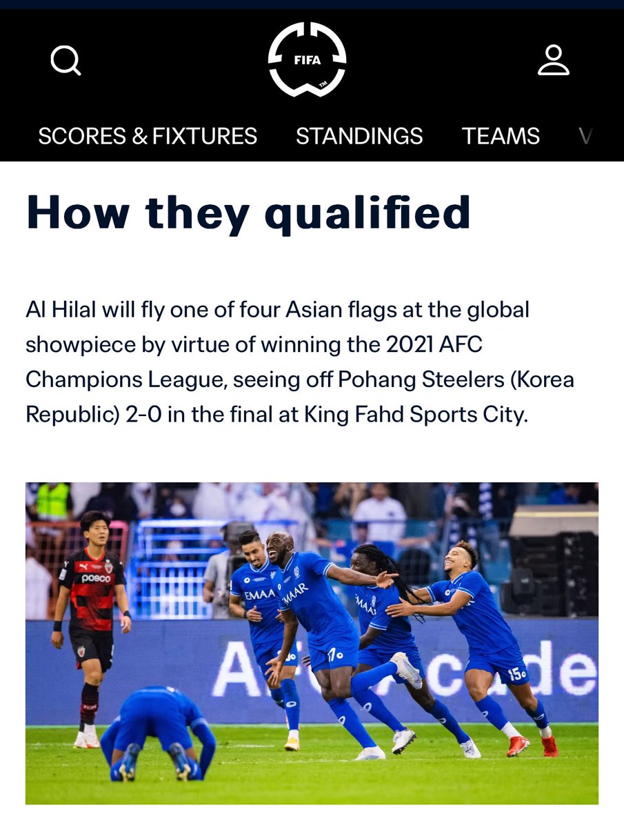 hasanalnaqour's tweet photo. 🚨🚨🚨🚨🚨🚨🚨🚨🚨🚨🚨🚨

موقع الفيفا الرسمي يؤكد 🎙️

" الهلال تأهل لكأس العالم للأندية لكونه بطل دوري ابطال اسيا 2021 🏆💙 " 

" الهلال لم يترشح للبطولة ولكن ذهب لكونه بطل دوري ابطال اسيا 2021 🏆” 

- ملاحظة : الترشيحي معروف
 واللي شارك كمضيف معروف ايضا 😁✅ https://t.co/1o864KbyzN