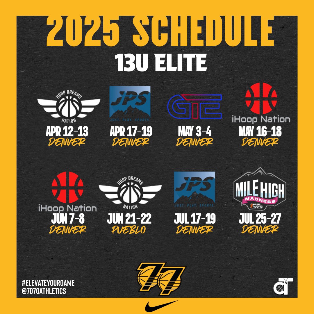 7070Athletics (@7070athletics) on Twitter photo Summer 2025 Roster & Schedule Release
Team: 13U Elite
Head Coach: <a href="/BlakeMarshall_8/">Blake Marshall</a>
#ElevateYourGame | #WeComin | #LoyalToTheSprings Summer 2025 Roster & Schedule Release
Team: 13U Elite
Head Coach: <a href="/BlakeMarshall_8/">Blake Marshall</a>
#ElevateYourGame | #WeComin | #LoyalToTheSprings
