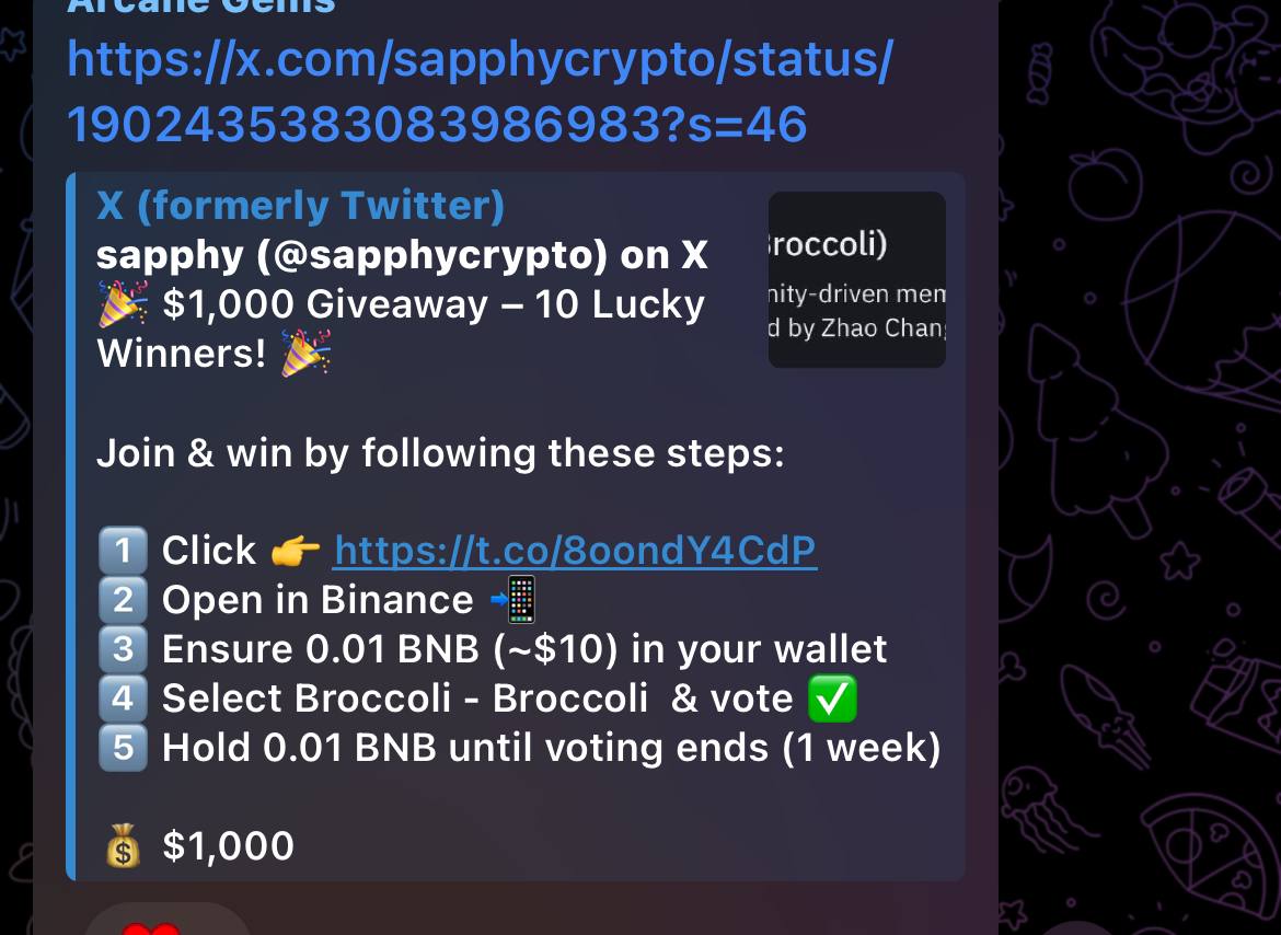 archfiend's tweet photo. @JuicyGrabs @BTCWuYan @cz_binance @Broccoli__czdog btw https://t.co/dZz9K0QEXU