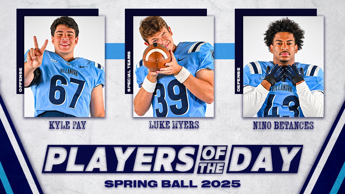 Nova FB Recruiting (@novafbrecruit) on Twitter photo PLAYERS OF THE DAY #5! #TapTheRock #SpringBall
Offense - <a href="/kfay5150/">Kyle Fay</a>
Special Teams - <a href="/lukemyers25/">Luke Myers</a>
Defense - <a href="/_NinoBet/">Nino Betances</a> PLAYERS OF THE DAY #5! #TapTheRock #SpringBall
Offense - <a href="/kfay5150/">Kyle Fay</a>
Special Teams - <a href="/lukemyers25/">Luke Myers</a>
Defense - <a href="/_NinoBet/">Nino Betances</a>
