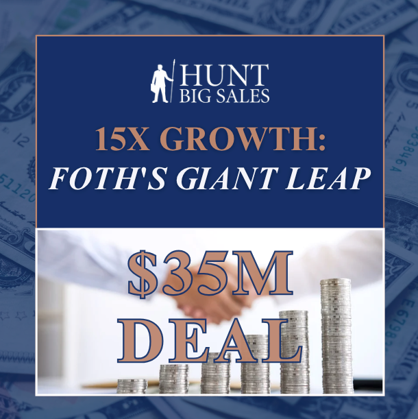 Want 15x bigger deals? 💰 Foth scored a $35M win using Hunt Big Sales' "Bigger Sales Faster™"! Ditch small steps, go bold. Learn how to land giant accounts &amp; scale revenue. ➡️ huntbigsales.com/get-started/sc…

#Sales #Growth #BigDeals #Business <a href="/HuntBigSales1/">Hunt Big Sales</a>