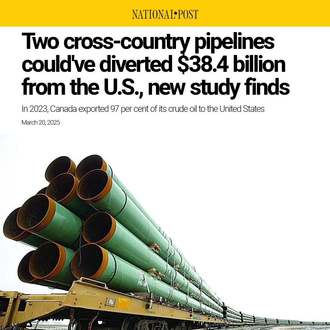 PierrePoilievre's tweet image. After the lost Liberal decade, Canada missed out on a $38 billion opportunity - every year. And that's just counting two big energy projects!
Instead, the Carney-Trudeau Liberals sent those billions to America.
Our Shovel-Ready Zones plan will speed up building mines,…