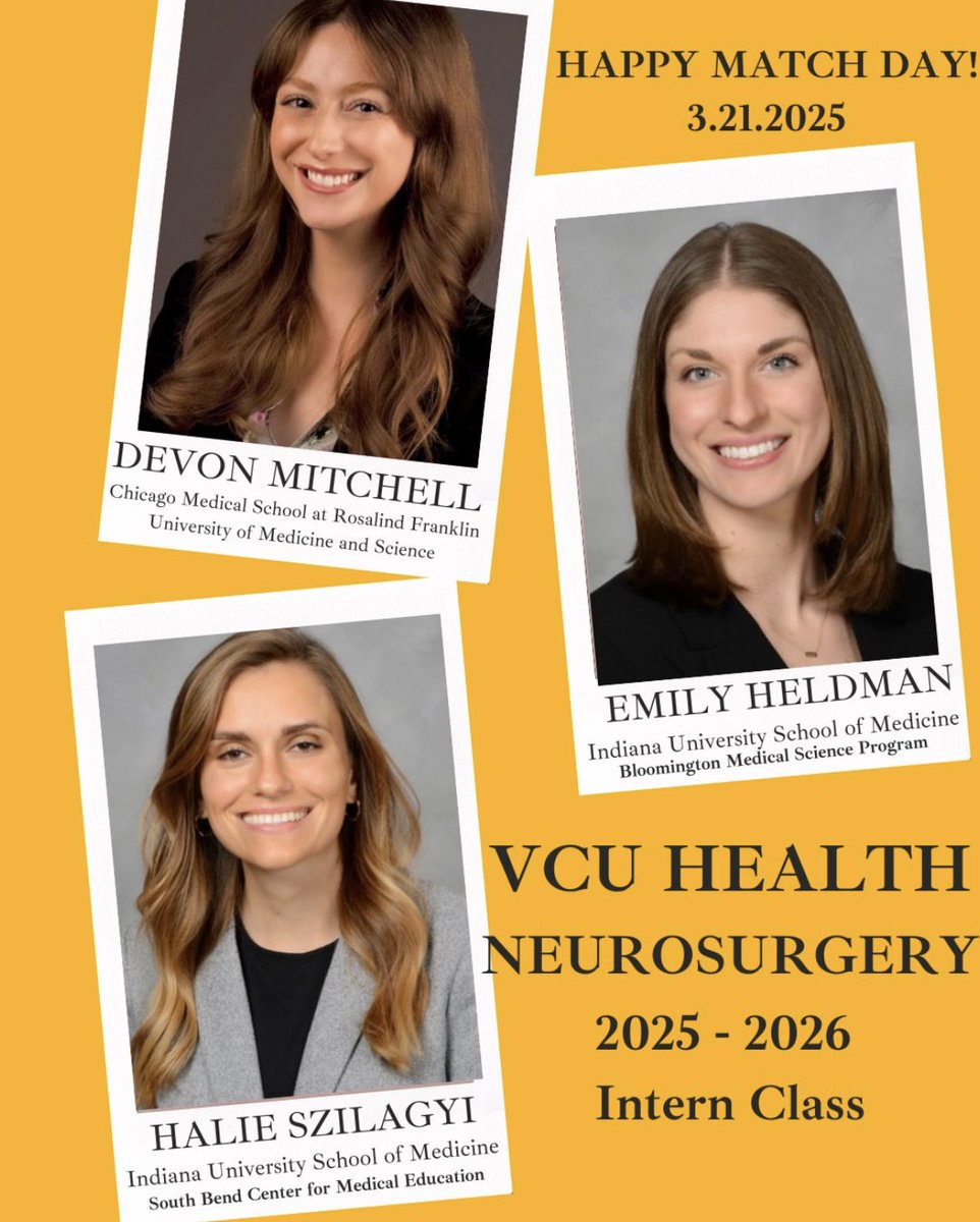 Dev_Mitchell's tweet image. !!! I’m going to be a neurosurgeon! so excited to share that I’ll be joining the @VCUNeuro family for my training [ with an all female cohort 👩🏼‍⚕️💅 ] feeling so incredibly lucky #Match2025 #nsgy