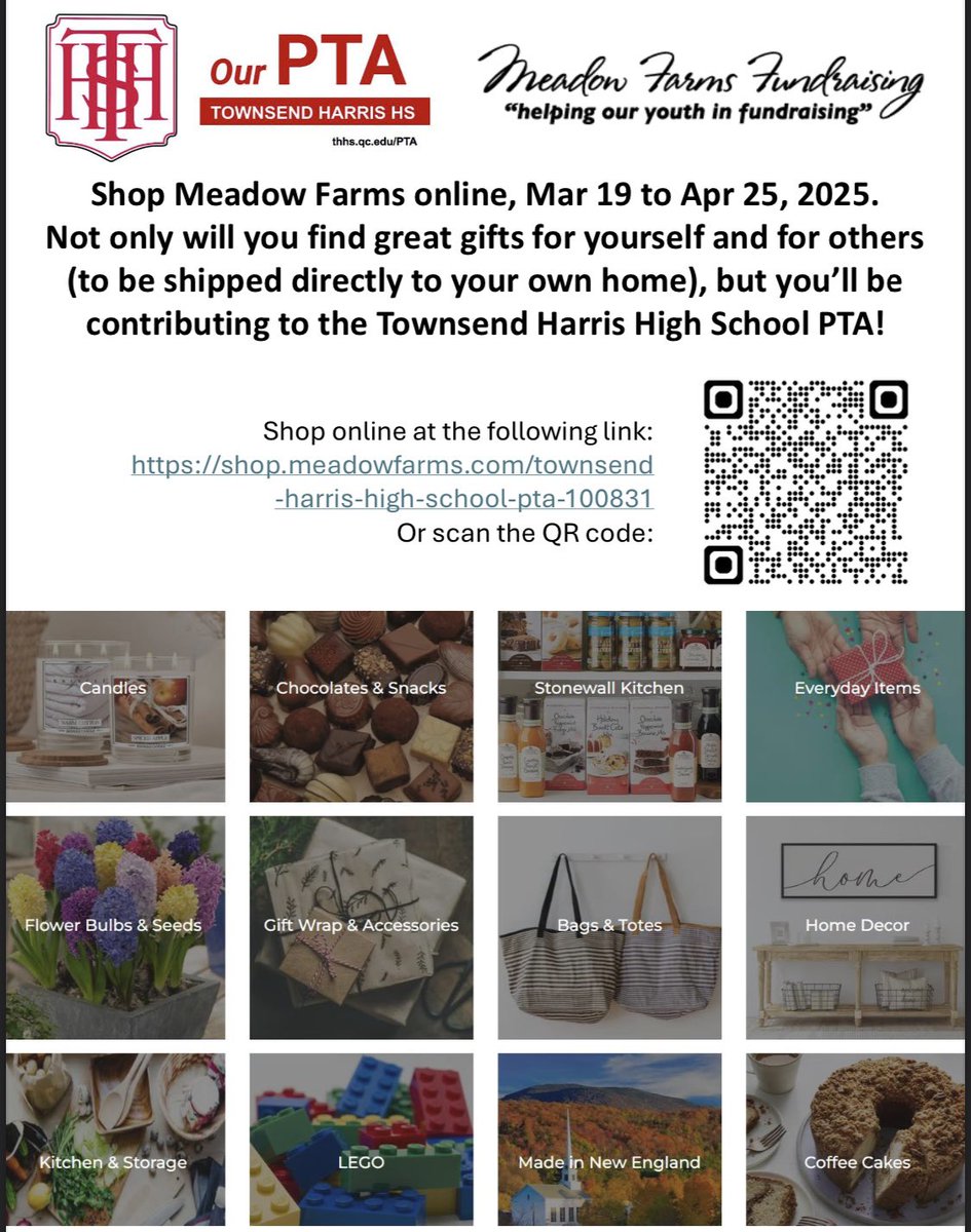 thhspta's tweet photo. ***MEADOW FARMS FUNDRAISER***

Our annual Meadow Farms fundraiser is now live. Shop online till APRIL 25, 2025.
Every purchase made goes a long way to reach our goal. Please feel free to share our link with family and friends.

https://t.co/AYgfsFP08L https://t.co/TnwCSk6VDH