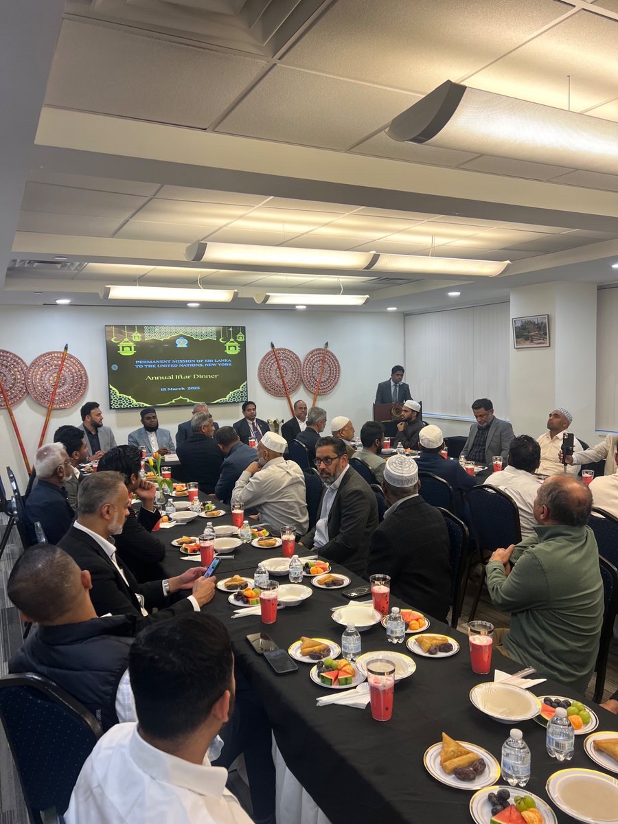 Sri Lanka at UN, NY (@slunnewyork) on Twitter photo Annual Iftar dinner with members of the Sri Lankan - American Muslim Community of the tri-state area. Ramadan Kareem! Annual Iftar dinner with members of the Sri Lankan - American Muslim Community of the tri-state area. Ramadan Kareem!