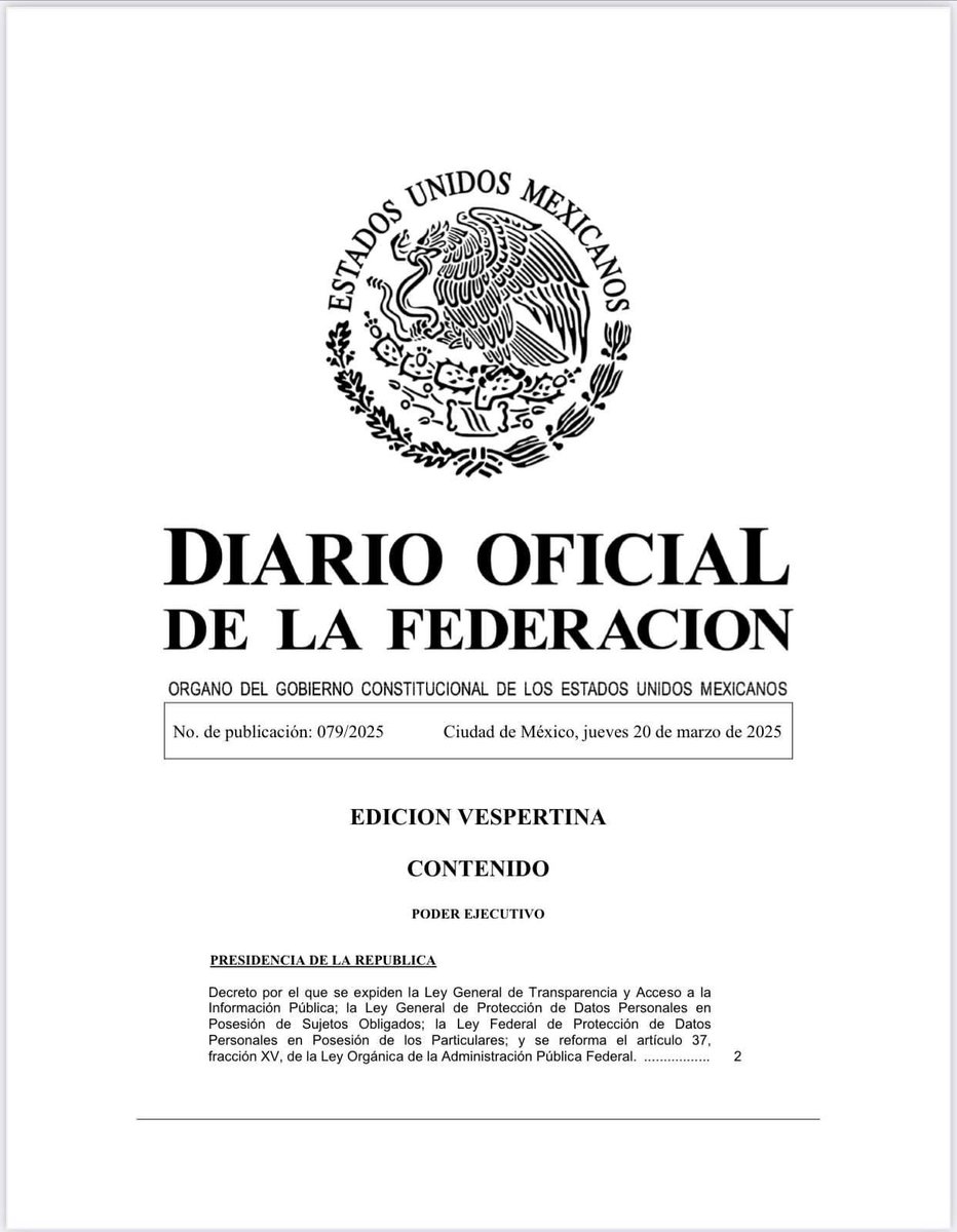 Hoy se despiden el #INAI y el Sistema Nac d #Transparencia. "Termina una era d 23 años d un modelo que dio lustre y prestigio a nuestro país en la defensa d libertades y derechos d acceso a la información y protección d Datos Personales, esperemos el nuevo modelo rinda frutos"