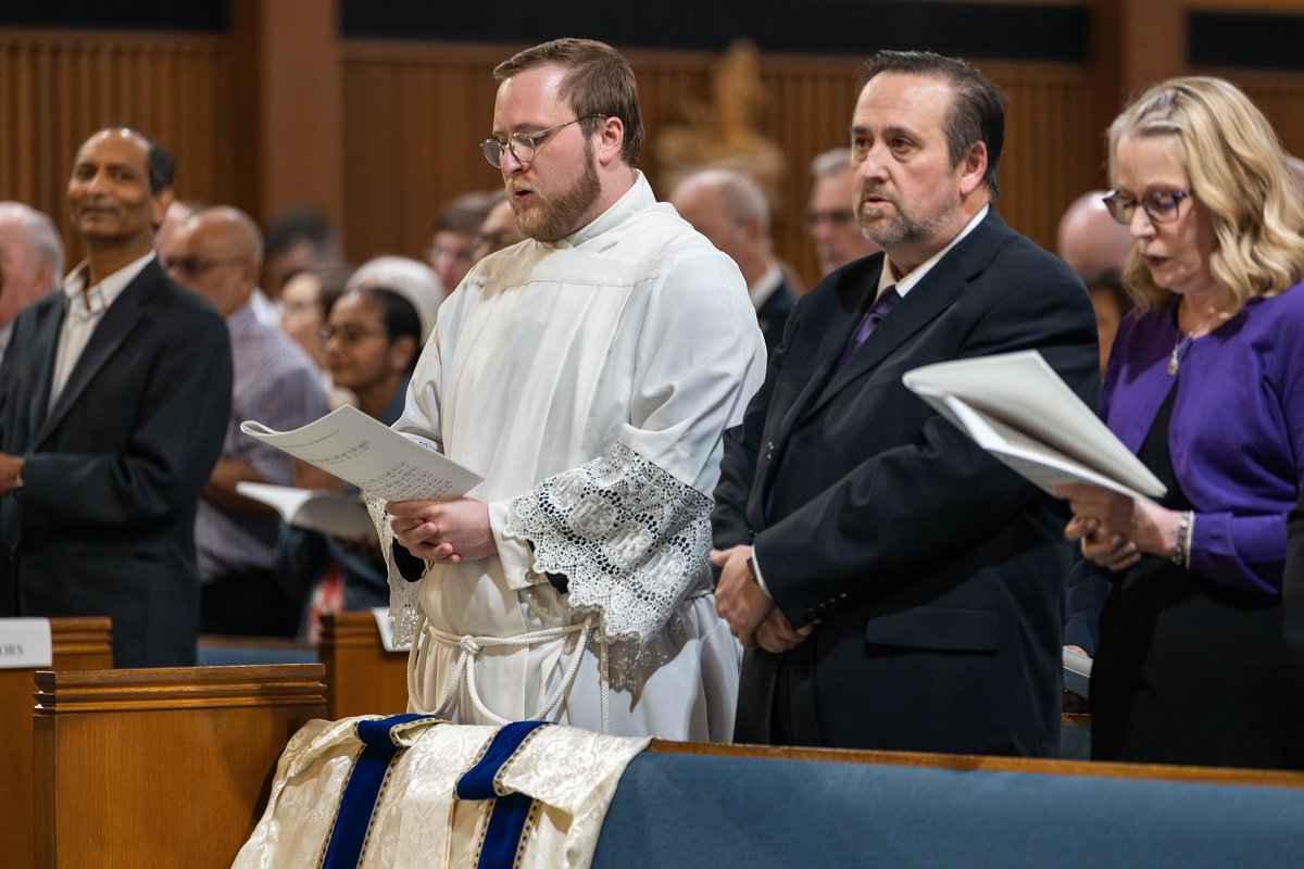 FWdiocese's tweet photo. On Wednesday, March 19, Blake R. Thompson was ordained to the transitional diaconate. Congratulations, Rev. Mr. Thompson! We pray for your continued discernment and formation to the priesthood.
#fwseminarian #fwdiocese #BishopOlson https://t.co/Iw0xtqrh13