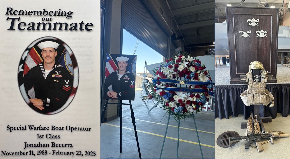 Today, the NSW community came together to honor and remember SB1 Jonathan Becerra. The <a href="/SEALFamilyFDN/">SEALFamilyFoundation</a>  is committed to supporting the Becerra family, now and in the future, through our Gold Star Pillar.

On Time. On Target. Never Quit.