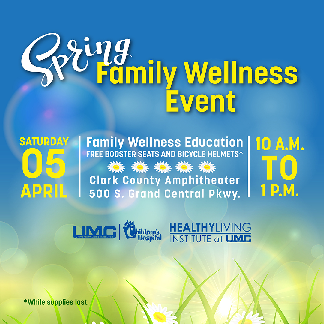 Join UMC Children's Hospital and the Healthy Living Institute at UMC for a fun, family-friendly wellness day! This event includes games and activities, face-painting, and complimentary community health resources. 
LEARN MORE: tinyurl.com/497vx6jm