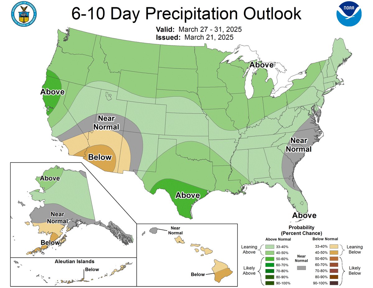Next week, the region (CO, UT, WY) will likely see warmer and wetter than normal conditions. Mid-level troughing in the western US favors increased probabilities for above normal precipitation.

wwa.colorado.edu/resources/inte…