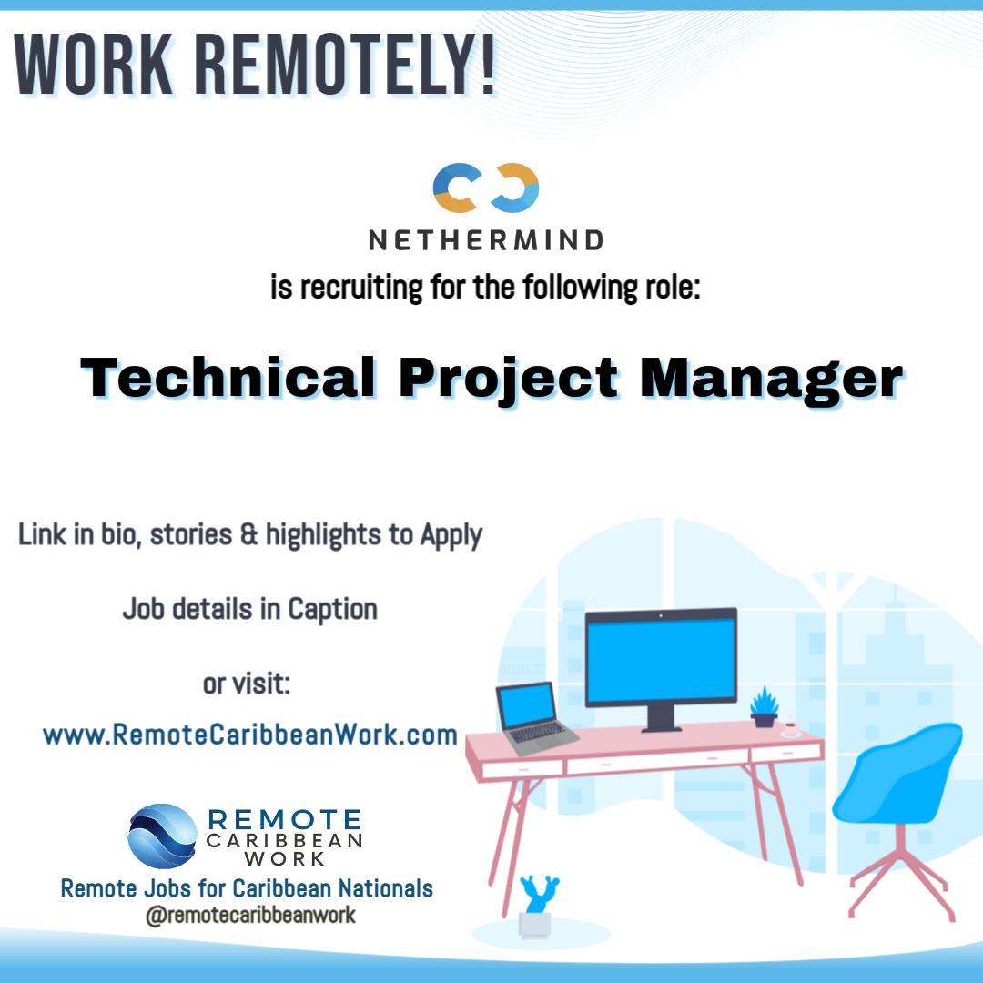 CaribbeanRemote's tweet photo. We are looking for a Technical Project Manager who will support various teams &amp; projects at Nethermind.
Apply at the link https://t.co/vLFgqbbfoi

#RemoteCaribbeanJobs
#RemoteCaribbeanWork https://t.co/HLTFSwBDOi