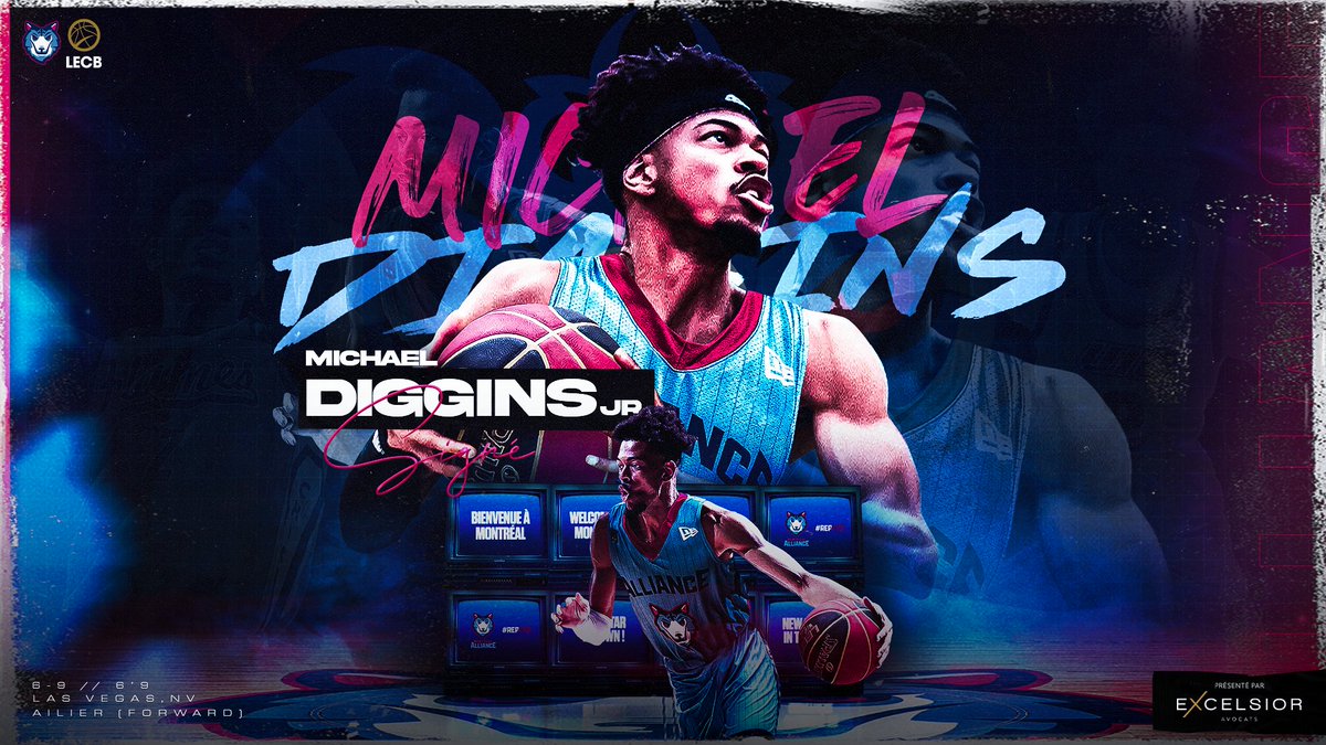 Hier, <a href="/mtl_alliance/">Alliance de Montréal</a> a ajouté l'Américain Michael Diggins Jr. à son effectif.

Un ailier de 27 ans, 6'9'', profesionnel en Australie, en Azerbaïdjan et au Portugal.

Cette saison : 13.3 PTS, 6.8 REB et 1.5 BLK avec Esgueira.

L'Alliance a maintenant trois joueurs sous contrat.