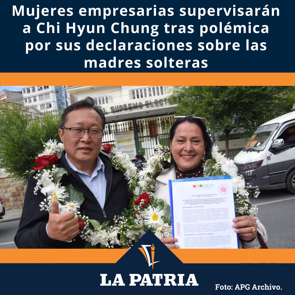 LaPatriaDigital's tweet photo. La Cámara de Mujeres Empresarias de Bolivia (Camebol) se pronuncia ante las declaraciones del precandidato presidencial Chi Hyun Chung. Lee más aquí: https://t.co/GGt6JcOLnA
#DerechosDeLasMujeres #Camebol #Bolivia https://t.co/IM873Ss8NU