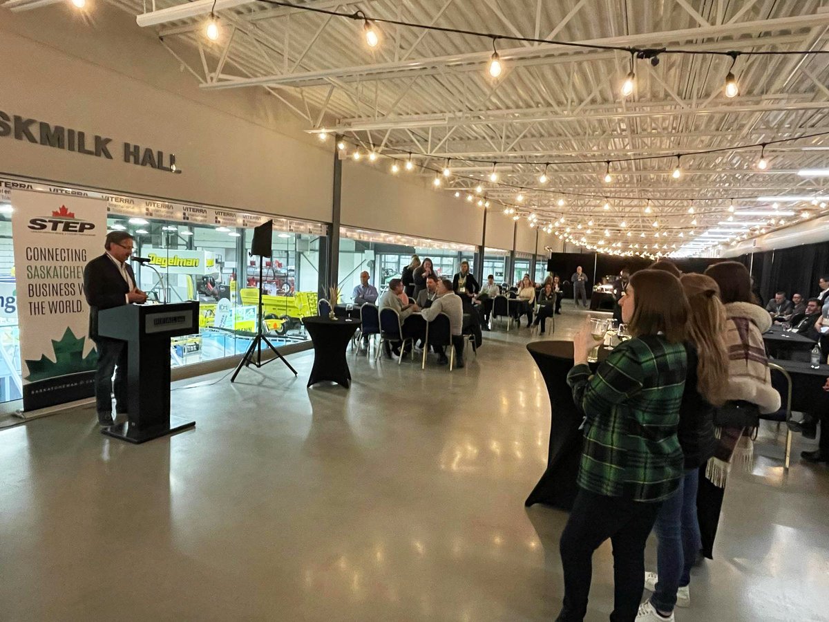 STEP (@sasktrade) on Twitter photo Thank you to all who attended the STEP Reception at <a href="/cfsreginask/">Canada's Farm Show Regina, SK</a> 2025 this week!
STEP Members, partners, and leaders in the business community celebrated the strength of Saskatchewan agriculture and agri-tech at a fantastic networking event Tuesday night. 🌱 #CFS2025 Thank you to all who attended the STEP Reception at <a href="/cfsreginask/">Canada's Farm Show Regina, SK</a> 2025 this week!
STEP Members, partners, and leaders in the business community celebrated the strength of Saskatchewan agriculture and agri-tech at a fantastic networking event Tuesday night. 🌱 #CFS2025