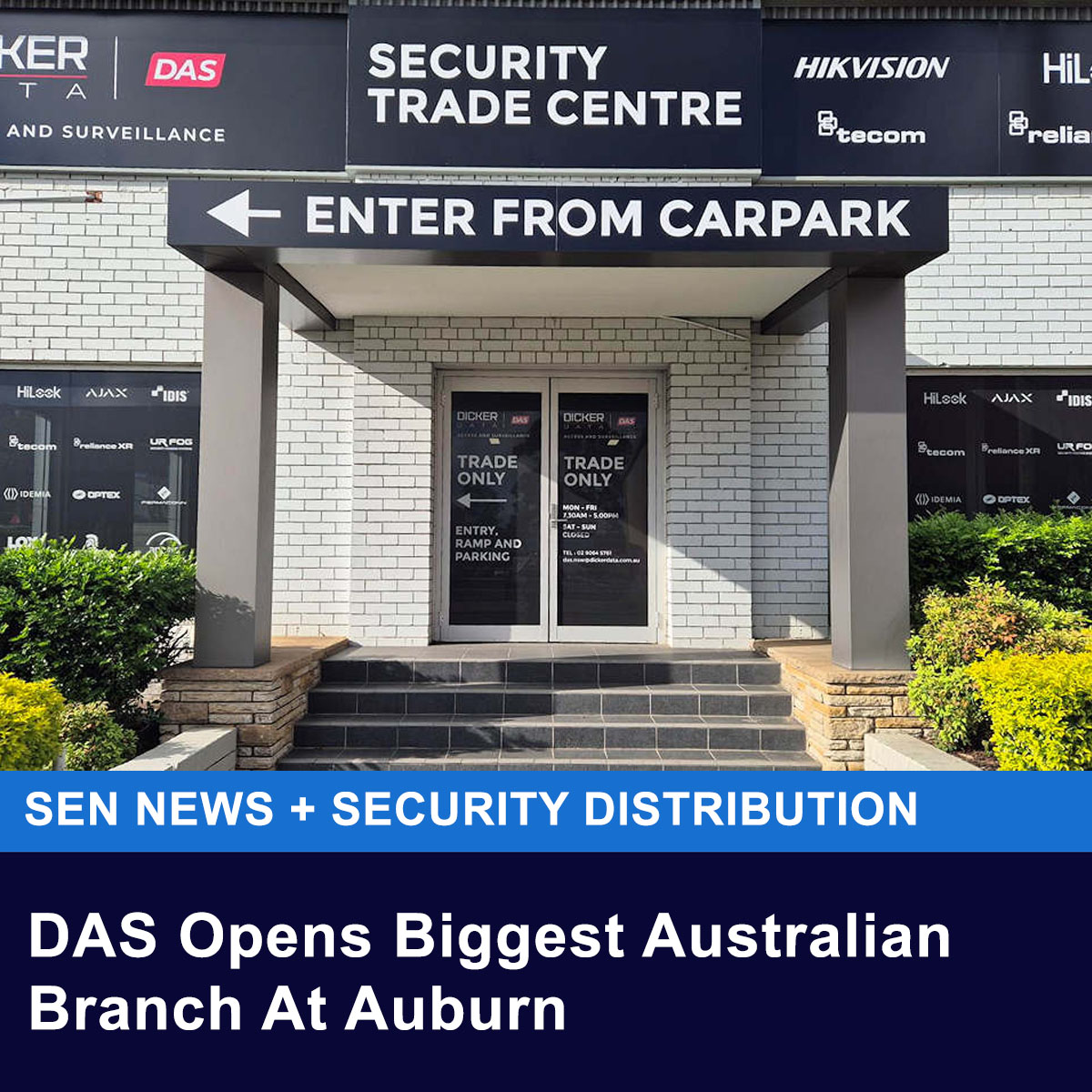 SecElecMag's tweet image. sen.news/das-opens-big-…
Dicker Data Access &amp;amp; Surveillance (DAS) has announced the opening of its new Auburn office in New South Wales, the company’s largest Australian branch to date.
#securitydistribution #securityinstallers #cctv #alarm #accesscontrol #automation #tech…