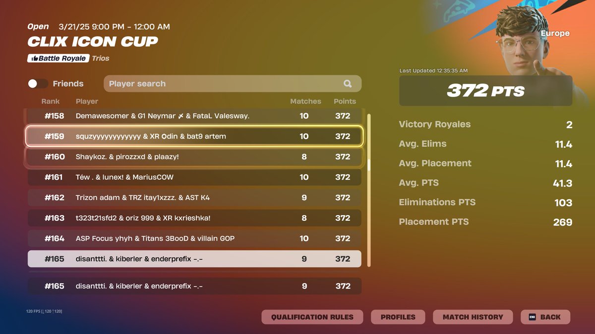 #165 got clix skin 🥳