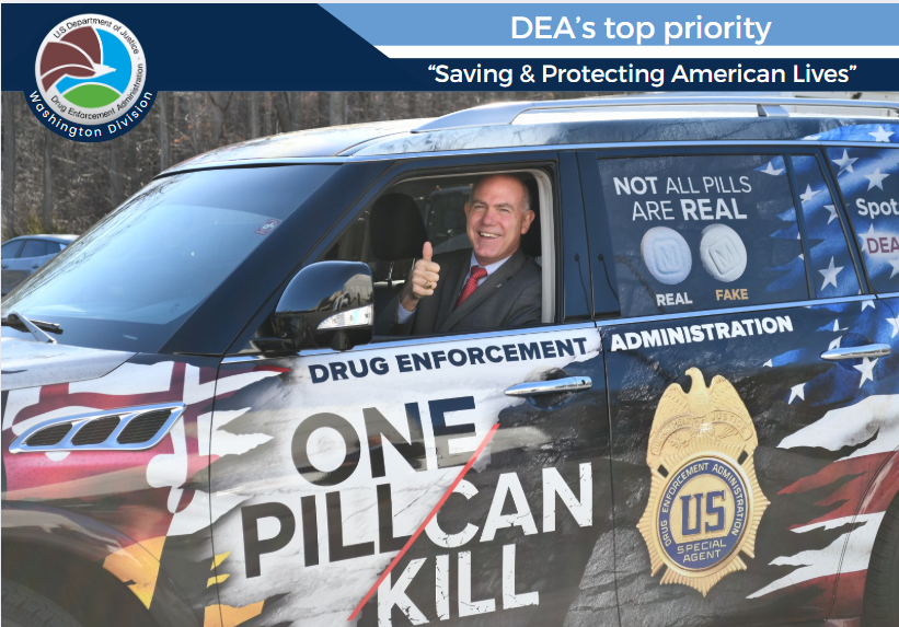 DEAWashingtonDC's tweet photo. Drug prevention "On Wheels"! #DEA Acting Administrator Maltz trying Baltimore’s newest wrapped car. Accept the #DEAChallenge and use the power of your voice and social media: SPEAK OUT!, STAND UP!, and FIGHT BACK! #OnePillcanKill but One Conversation Can #SaveLives. @DEA_Admi https://t.co/3GM8AR8Na5