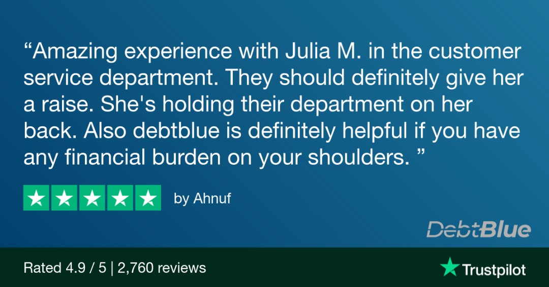 DebtBlue's tweet image. See what are clients are saying. 

 #ClientLove #TestimonialTuesday #ClientSatisfaction #FeedbackMatters #CustomerExperience #WhatClientsSay #ClientFeedback #CustomerReviews #ClientTestimonials #HappyClients