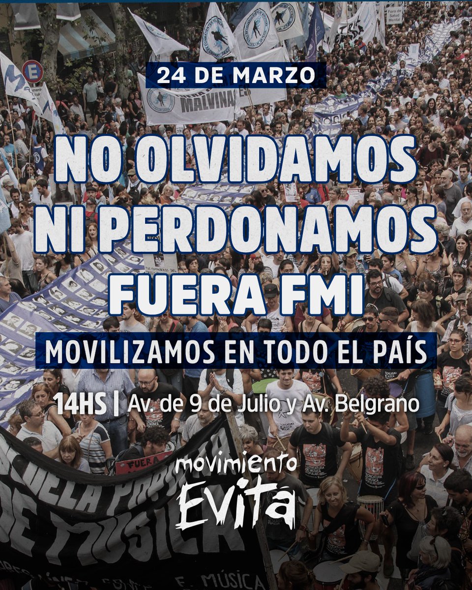 A 49 años del último golpe cívico militar,  no olvidamos ni perdonamos. 

Este 24 movilizamos en unidad en todo el país contra el modelo represivo y hambreador de Milei.