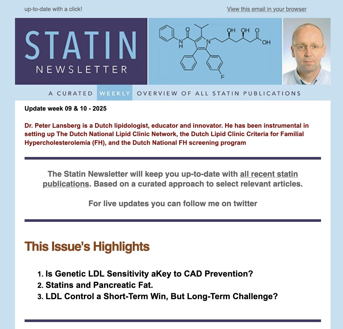 Statin LIterature Update Week 09 &amp; 10 - 2025 - mailchi.mp/1670594d3822/s…