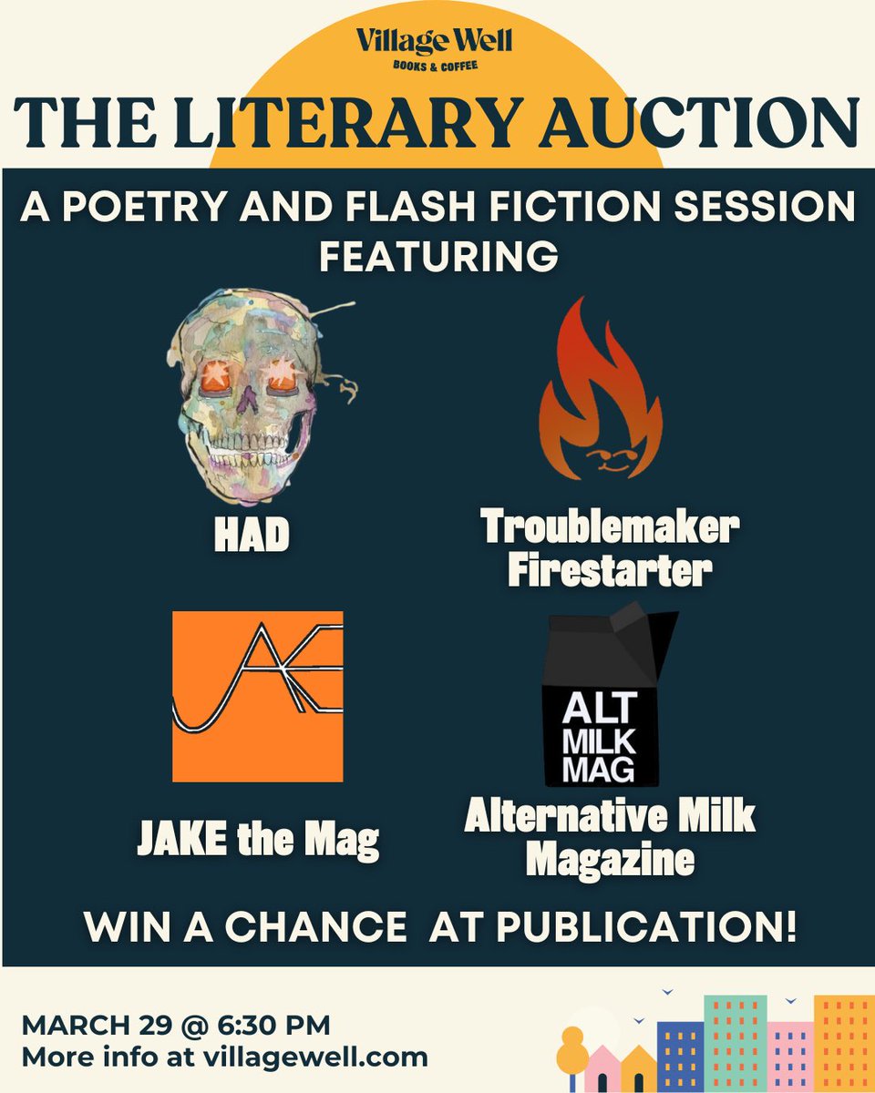 Alternative Milk Magazine | SUBS CLOSED (@altmilkmag) on Twitter photo Find <a href="/altmilkmag/">Alternative Milk Magazine | SUBS CLOSED</a> at AWP! We will be hanging with @publishedbyjake at table 915 at the bookfair. We will be hosting a reading on Wed the 26th with @querenciapress and <a href="/fifthwheelpress/">fifth wheel press</a>, at the @lillyrosedtla and participating in the Lit Auction on Sat the 29th at <a href="/villagewellcc/">Village Well</a> Find <a href="/altmilkmag/">Alternative Milk Magazine | SUBS CLOSED</a> at AWP! We will be hanging with @publishedbyjake at table 915 at the bookfair. We will be hosting a reading on Wed the 26th with @querenciapress and <a href="/fifthwheelpress/">fifth wheel press</a>, at the @lillyrosedtla and participating in the Lit Auction on Sat the 29th at <a href="/villagewellcc/">Village Well</a>