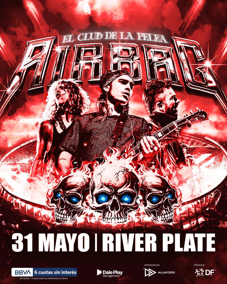 🔥 AIRBAG EN RIVER 🔥
31 DE MAYO |  EN EL ESTADIO MÁS MONUMENTAL 🏟️

💳 Preventa <a href="/bbva_argentina/">BBVA en Argentina</a>: Martes 25 marzo - 16HS
💳 Venta general con todos los medios de pago: Miércoles 26 marzo - 16HS

Disfrutá hasta 6 cuotas sin interés durante todas las etapas de venta con