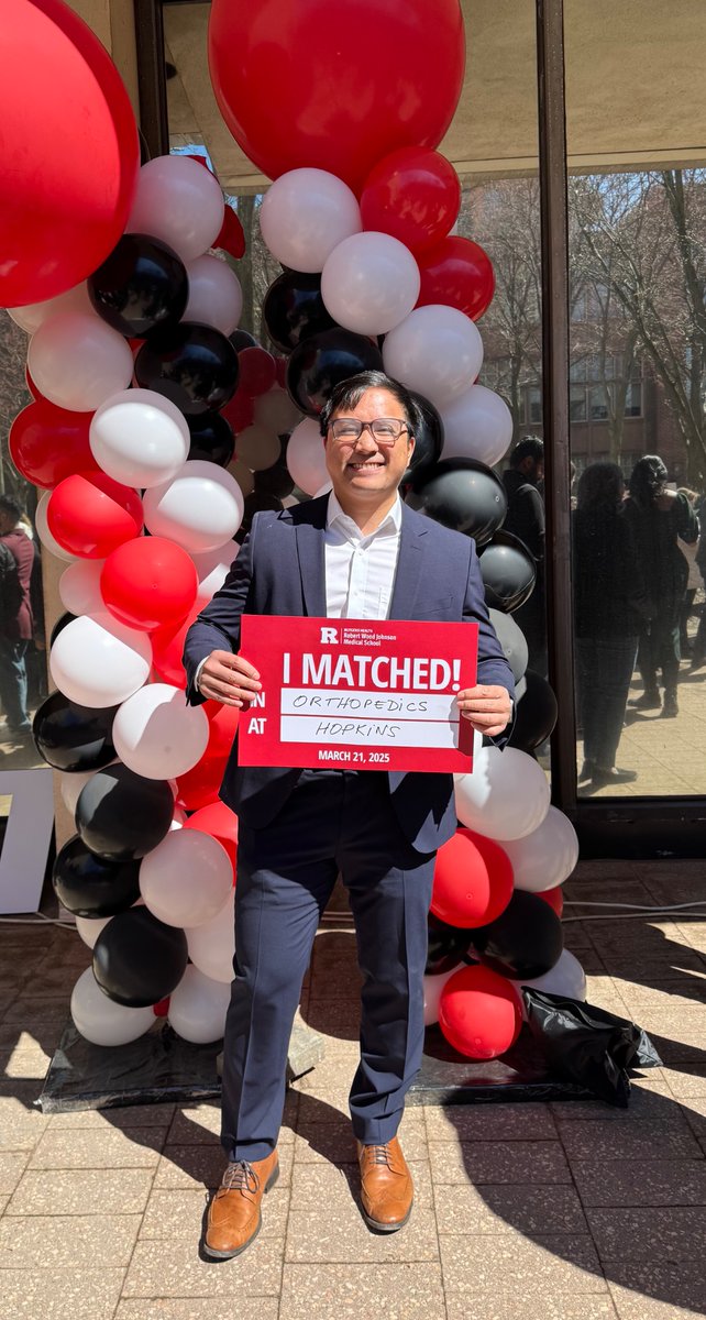 JohnPAvendano1's tweet image. Eternally humbled to have the chance to become an Orthopaedic Surgeon at such a historic place, but more importantly, the place that felt like home. So excited to announce I’ll be heading to @HopkinsOrtho for my Orthopaedic Surgery Residency! #Match2025