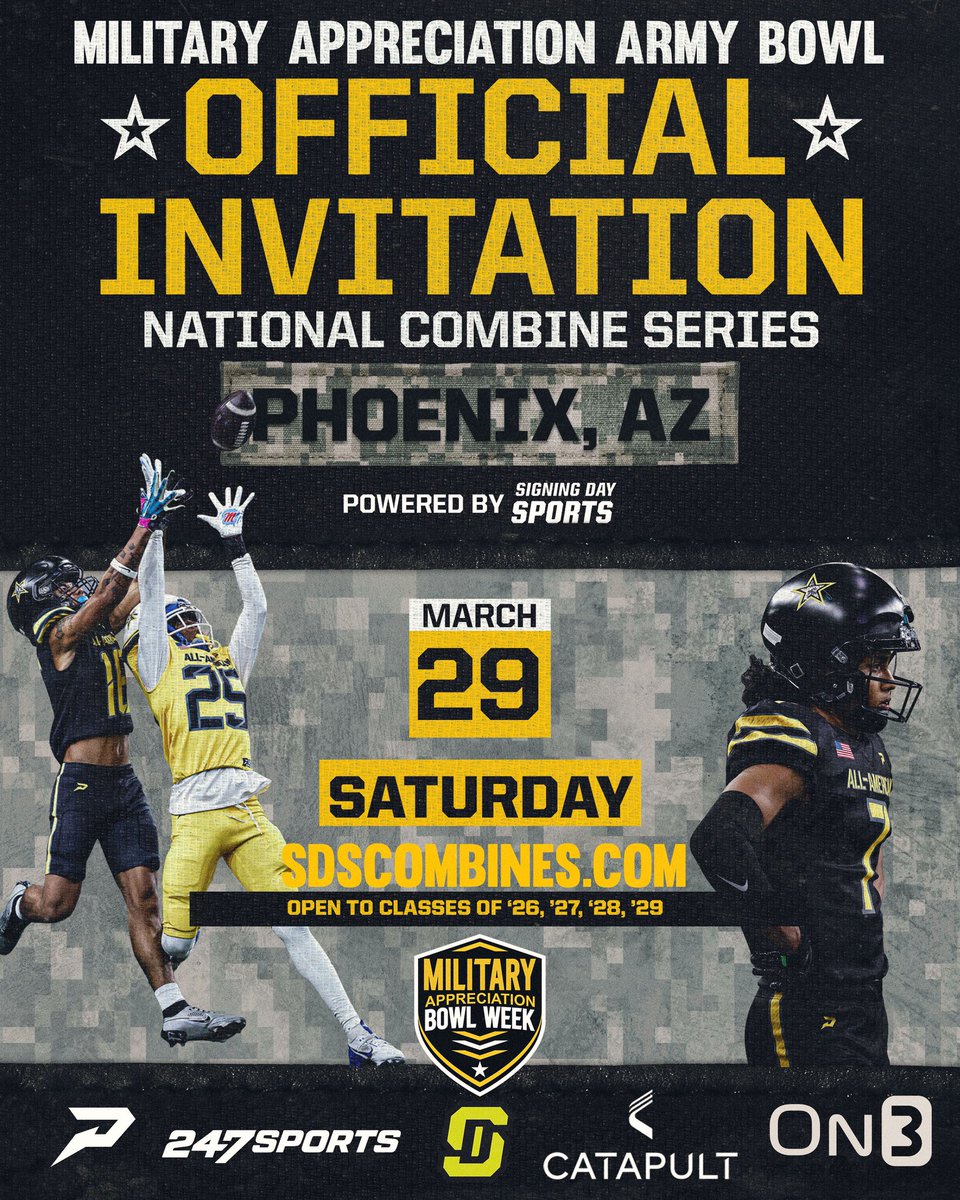 Leo Sahd (@leo_sahd34) on Twitter photo I will be attending the <a href="/ArmyBowlCombine/">USArmyBowlCombine</a>. Thank you <a href="/JJKilgore_SDS/">JJ Kilgore</a> for the invitation. <a href="/CoachPricePL/">Ryan Price</a> <a href="/PointLomaFB/">PL Pointers Football 🐾</a> <a href="/David_Josephson/">David Josephson</a> <a href="/coach_dobes/">Don Dobes</a> <a href="/coachDjackson1/">Darryl Jackson</a> <a href="/DanSwanstrom/">Dan Swanstrom</a> <a href="/CoachSumlerSDSU/">Demetrius Sumler</a> <a href="/GrizCoachGreen/">Justin Green</a> <a href="/CoachCuono/">Dominic Cuono</a> I will be attending the <a href="/ArmyBowlCombine/">USArmyBowlCombine</a>. Thank you <a href="/JJKilgore_SDS/">JJ Kilgore</a> for the invitation. <a href="/CoachPricePL/">Ryan Price</a> <a href="/PointLomaFB/">PL Pointers Football 🐾</a> <a href="/David_Josephson/">David Josephson</a> <a href="/coach_dobes/">Don Dobes</a> <a href="/coachDjackson1/">Darryl Jackson</a> <a href="/DanSwanstrom/">Dan Swanstrom</a> <a href="/CoachSumlerSDSU/">Demetrius Sumler</a> <a href="/GrizCoachGreen/">Justin Green</a> <a href="/CoachCuono/">Dominic Cuono</a>
