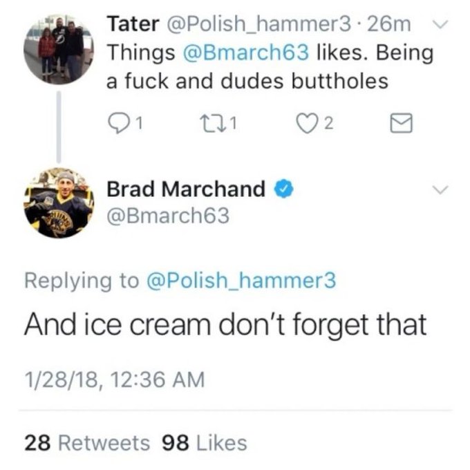 brad marchand tweet