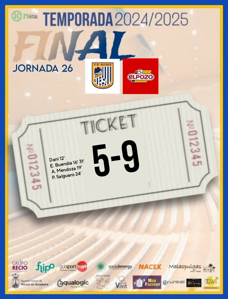 40'⏱️| Final del partido en el Distrito Sur.

Partidazo de Futsal nos han regalado ambos equipos, donde los nuestros hicieron un gran esfuerzo ante <a href="/ElLegadoElPozo/">El Legado - ElPozo Murcia FS</a>, pero no fue suficiente para conseguir puntuar.

¡Seguiremos trabajando! 🤍💙

#Socialenergy #Somos41500 #GV2B #J26