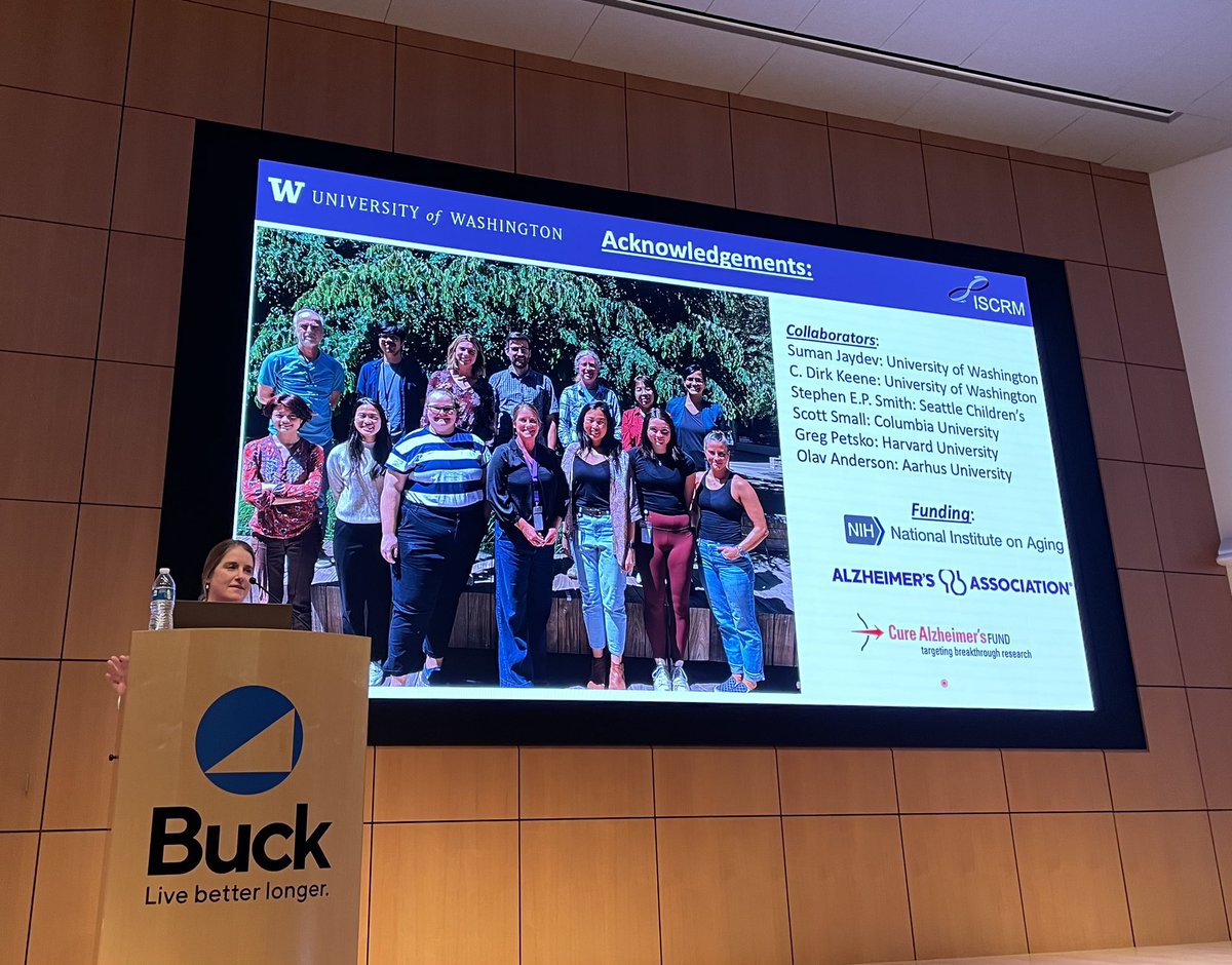 Great seminar at the Buck today with speaker, Assoc Prof Jessica Young from @uofwa She discussed risk factors and molecular culprit of Alzheimer’s Disease.
