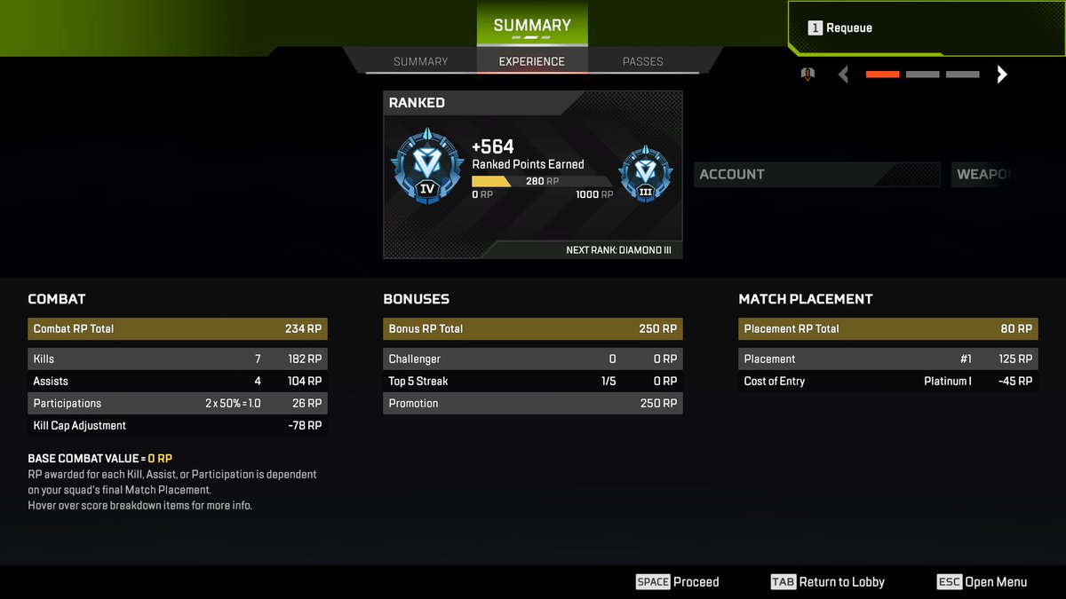 Diamond rank in apex legends reached once again.