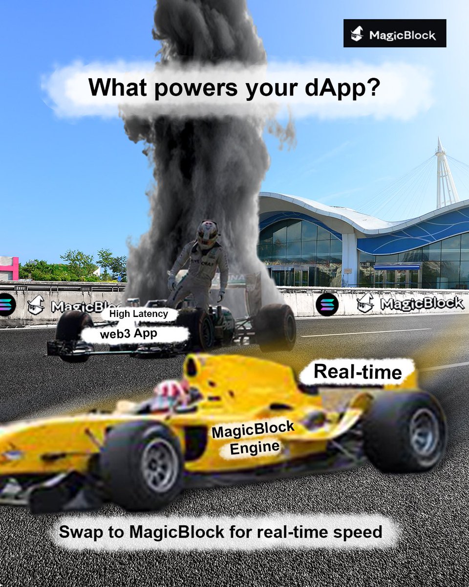 Tired of exercising patience? Stop driving your dApp with L2 lag.
MagicBlock is the real-time engine built for Solana speed
#MagicBlockF1 <a href="/magicblock/">MagicBlock ✨</a>