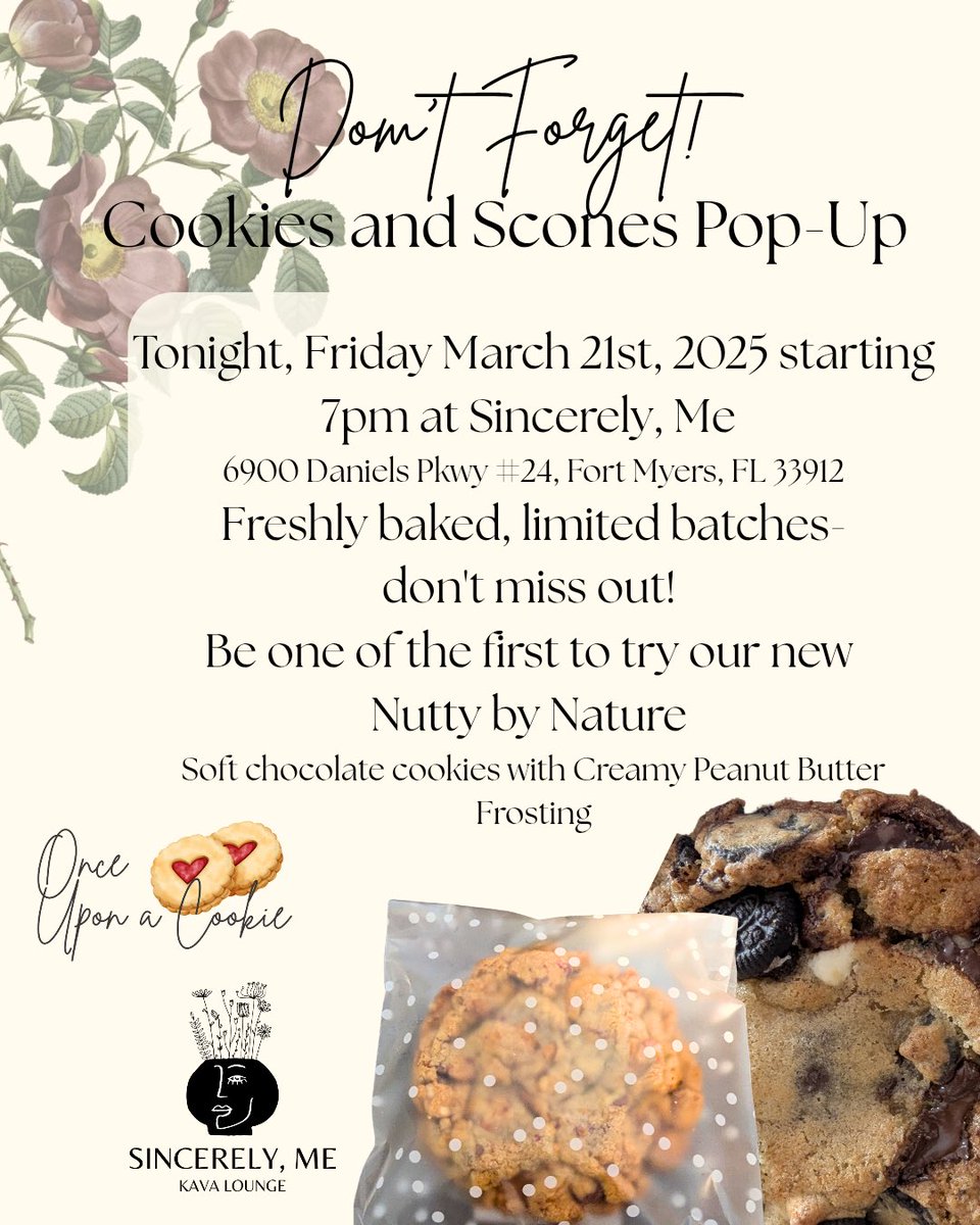 Steve_NFL's tweet photo. Once Upon a Cookie pop-up shop tonight at Sincerely, Me Art &amp; Tea. Baked with care by @Manicsmolls https://t.co/t3nkOKUK7U