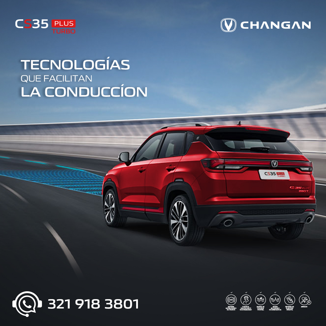 #Changan CS35 redefine cada trayecto con un diseño que marca tendencia, un interior que prioriza tu confort y tecnologías que hacen cada recorrido más seguro y sencillo. Porque no solo conduces, disfrutas el camino. 

#CS35 #Colombia #Confort #Tecnología 

Aplican T&amp;C*
