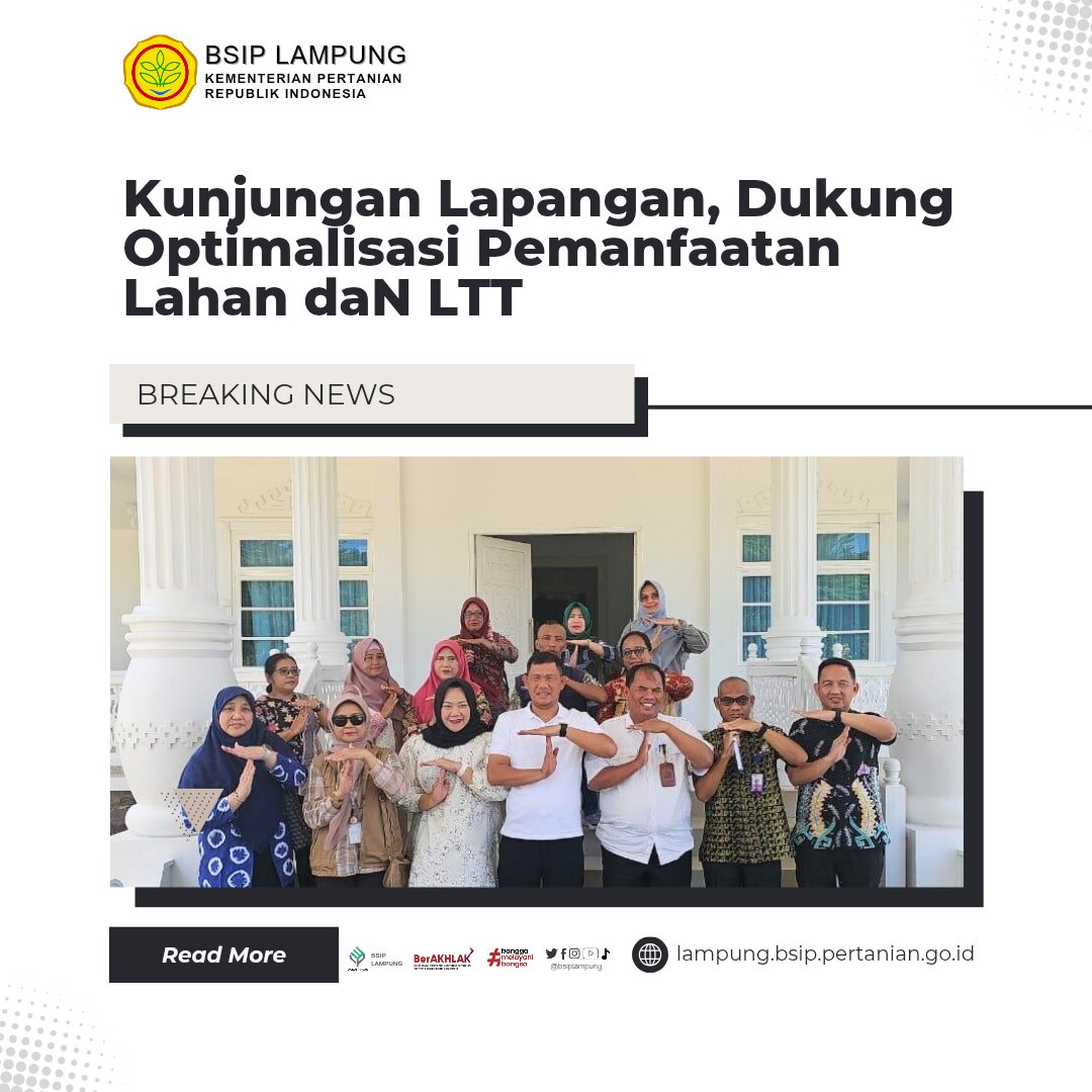 BrMPLampung's tweet photo. Tabikpun! 
Salam dari Bumi Lampung🙏

Kunjungan Lapangan, Dukung Optimalisasi Pemanfaatan Lahan dan LTT

#agrostandar
#PertanianBekerjaSepenuhHati
#sayaBSIP
#BSIP_KitaPastiLebihBaik https://t.co/vo8oXxI2qD