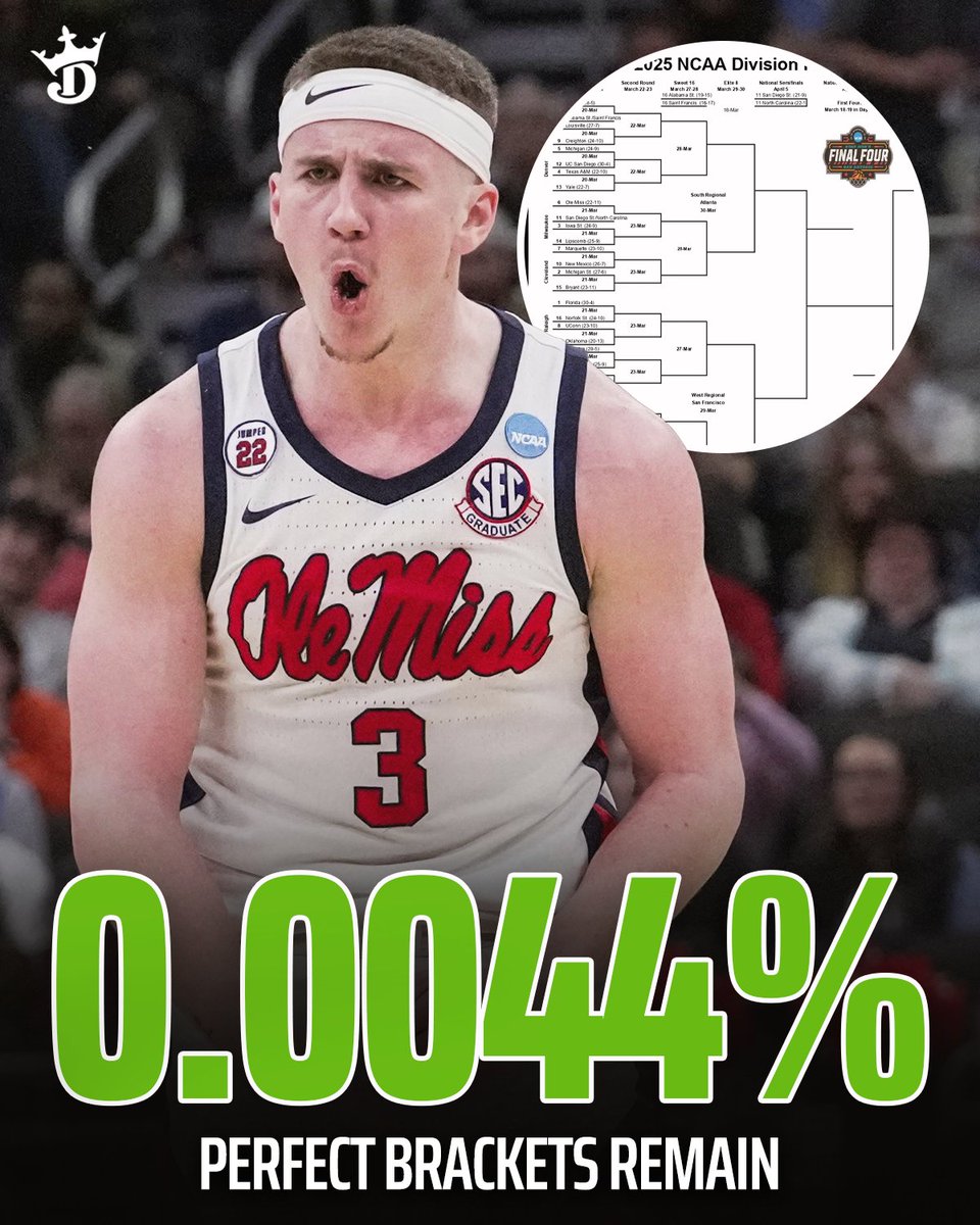 DKSports's tweet photo. Be honest, are you still perfect? 🤔

(via @MarchMadnessMBB) https://t.co/ODzN5kqJWA