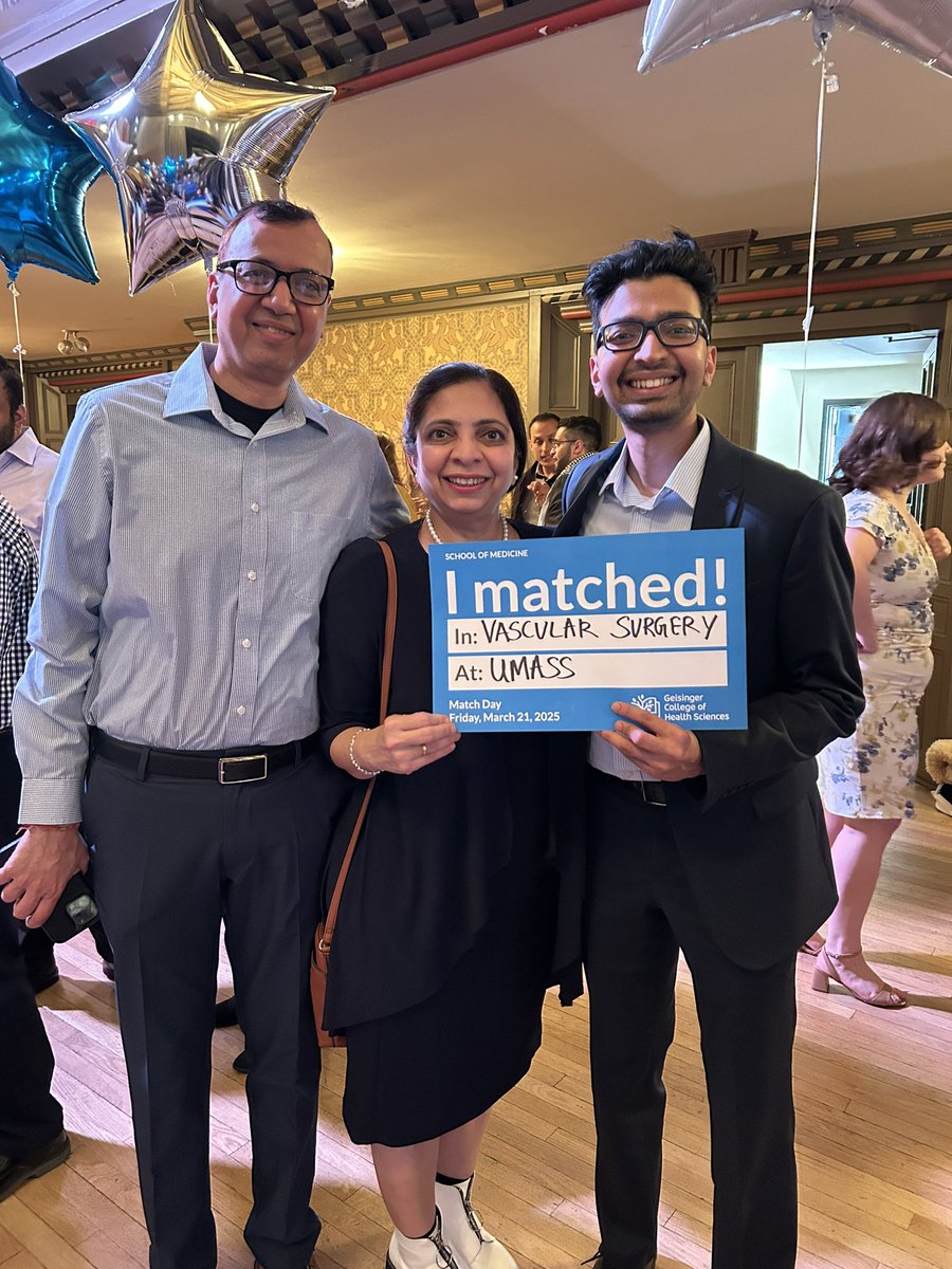 Sahaj Shah (@sahajshah9) on Twitter photo Beyond excited and thrilled to join <a href="/UMassVascSurg/">UMassVascular</a> family! Grateful to my mentors at <a href="/GeisingerCwlth/">Geisinger Commonwealth School of Medicine</a> for helping turn this dream into reality.
<a href="/FutureVascSurgn/">FutureVascSurgeons</a> <a href="/VascularSVS/">Vascular SVS</a> #Match2025 #GCSOMMatchDay Beyond excited and thrilled to join <a href="/UMassVascSurg/">UMassVascular</a> family! Grateful to my mentors at <a href="/GeisingerCwlth/">Geisinger Commonwealth School of Medicine</a> for helping turn this dream into reality.
<a href="/FutureVascSurgn/">FutureVascSurgeons</a> <a href="/VascularSVS/">Vascular SVS</a> #Match2025 #GCSOMMatchDay