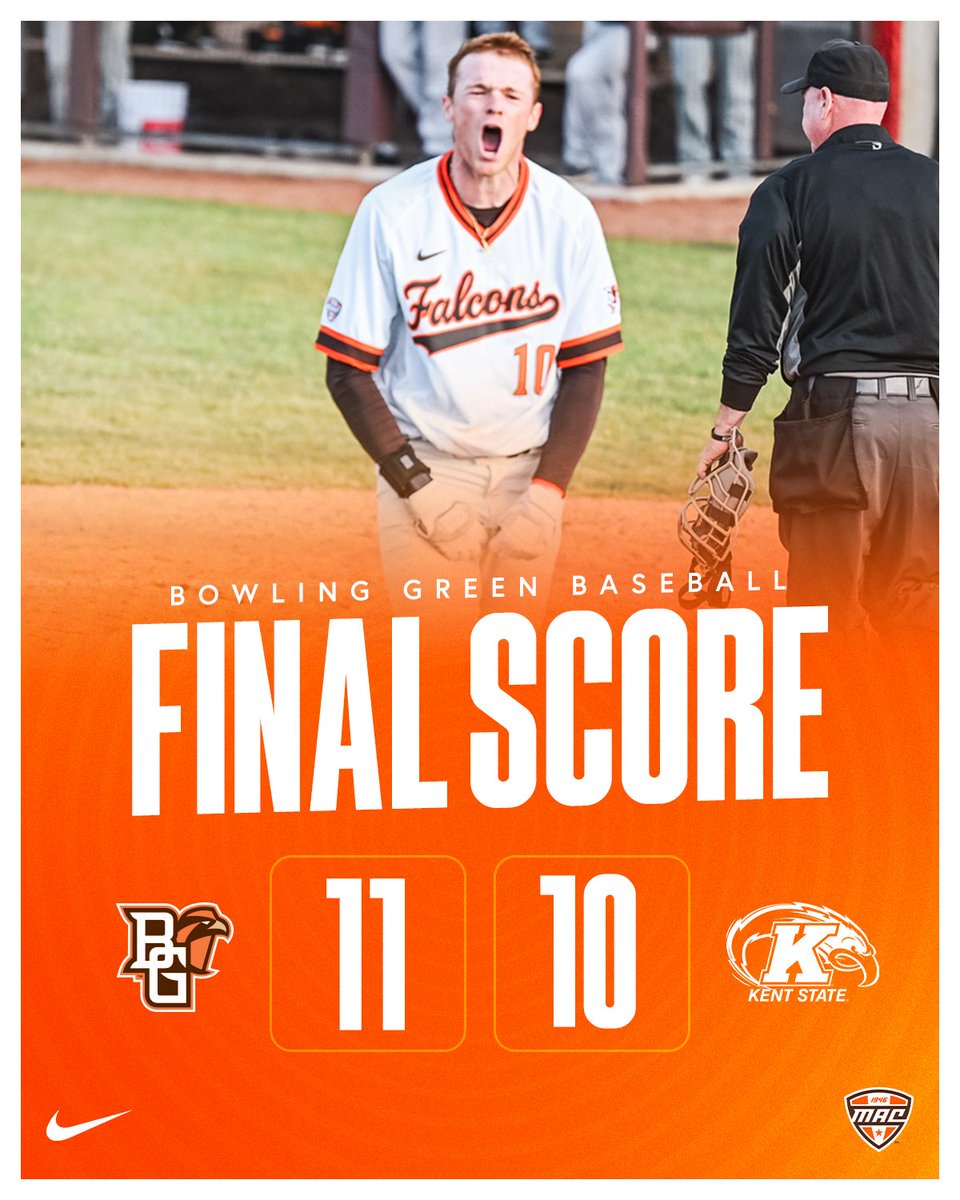 FALCONS WIN!!

Another walk-off win for the Falcons!! That's 11-straight wins and a 7-0 MAC start for BGSU!!

#AyZiggy