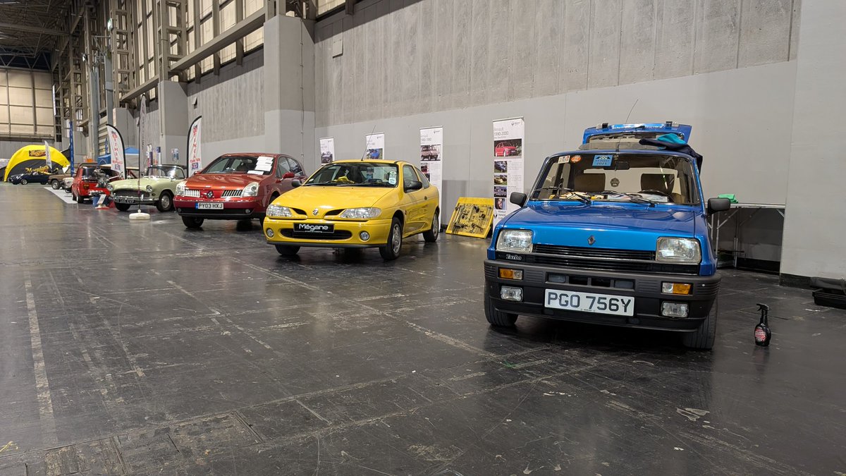 MarkOnMotoring's tweet photo. Having a great time at the Practical Classics Classic Car and Restoration Show with my 1997 Mégane Coupe on the ROC stand with a MK1 R5 Alpine Turbo and Vel.Satis.
There is still time to come and see us in hall 5 stand 050. https://t.co/OSMarL80py