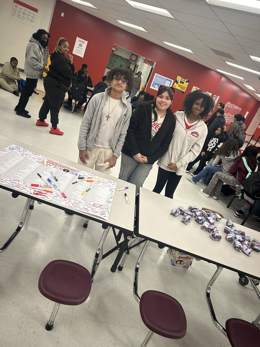 L.Alexander (@ms_elle_alex) on Twitter photo Our No Referral Celebration for Q3 was today! So proud of my students! Special thanks to the 7th grade rotary winners who were my helpers (pictured last - in order of their placement)!
🍩🐊 <a href="/GarrettMSGators/">Garrett Gators</a> <a href="/Rockey_And/">Rockey Anderson</a> <a href="/SaraFolk_/">Sara Folk</a> Our No Referral Celebration for Q3 was today! So proud of my students! Special thanks to the 7th grade rotary winners who were my helpers (pictured last - in order of their placement)!
🍩🐊 <a href="/GarrettMSGators/">Garrett Gators</a> <a href="/Rockey_And/">Rockey Anderson</a> <a href="/SaraFolk_/">Sara Folk</a>