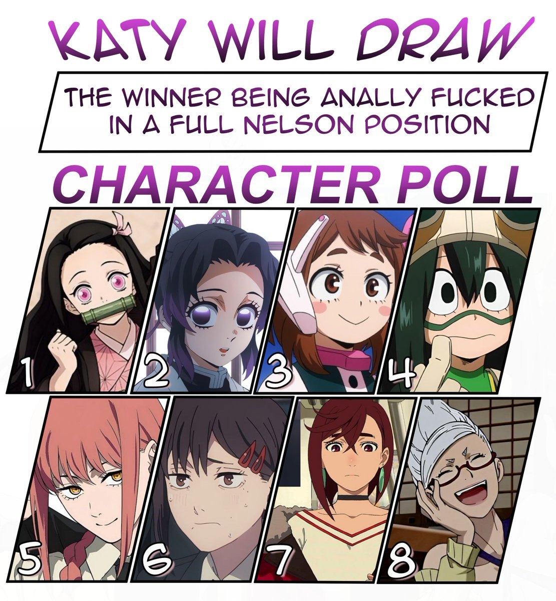 katyMuseArt's tweet photo. ~Katy will draw the winner being anally fucked in a full nelson position - Second Poll of March~

Heyyy cuties!! 💖 Go vote on Patreon NOW!! 🗳️✨ Link in bio, don’t miss it!! 😘 https://t.co/lLS2RL6Qyt